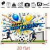 Fußball-Themen-Geburtstagsfeier Hintergrundtuch, bunt, geeignet für Partys, Geburtstagsfeiern und andere Anlässe