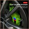 6 Stuks/Set Sportauto Remklauw 3D Stickers Wielnaaf Decoratie Accessoires of Bmw M3 M4 M5 M6 F20 F30 G20 F31 F34 F10 G30 F11 X3 F25 X4 I3 1 3 5 Serie