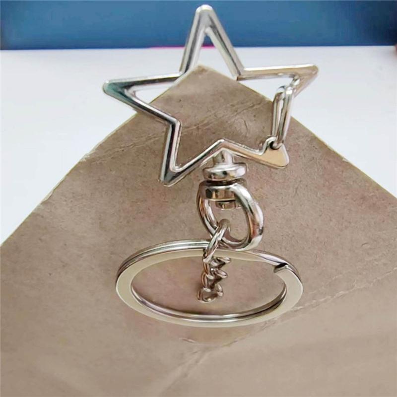 Lot de 50 Porte-clés Uniques à Faire Soi-même Crochets Porte-clés à Fermoir Mousqueton pour Lanière de Bricolage