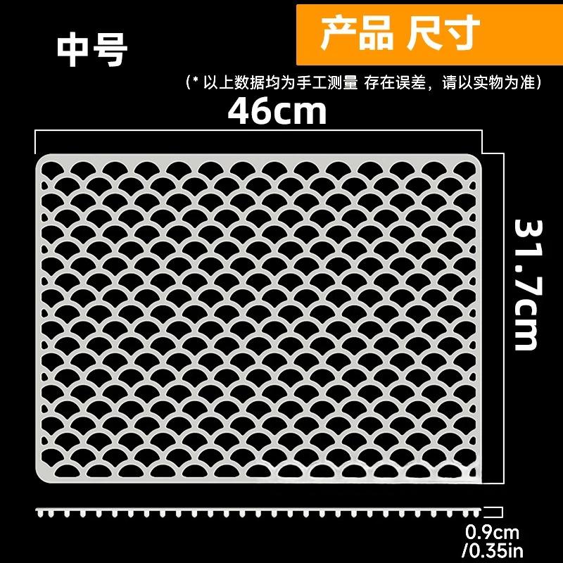 New Silicone Kitchen Dishwashing Hollow Out Sink Mats Bottom Scratch Resistant Multi Functional Pad Kitchen Sink Protector Mats