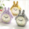 Wekity For Totoro Theme, Snooze Function Silent  And LED Night Light Clocks Best Gift for Kids Teens And Friend,Gray