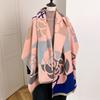 Luxury Brand Cashmere Women Floral Scarf Winter Warm Shawl and Wrap Bandana Pashmina Female Foulard Square Thick Blanket Poncho