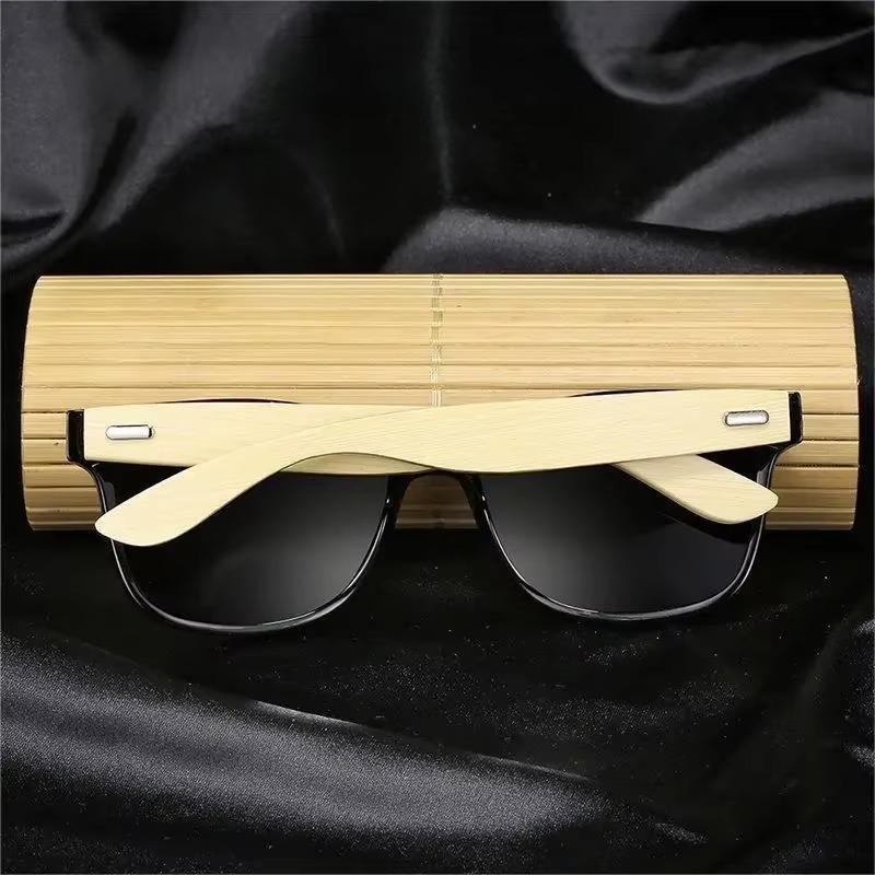 Bamboo Wood Vintage Square Sunglasses Men Women Luxury Brand Designer Sun Glasses Wooden Driving Fishing UV400 Eyewear