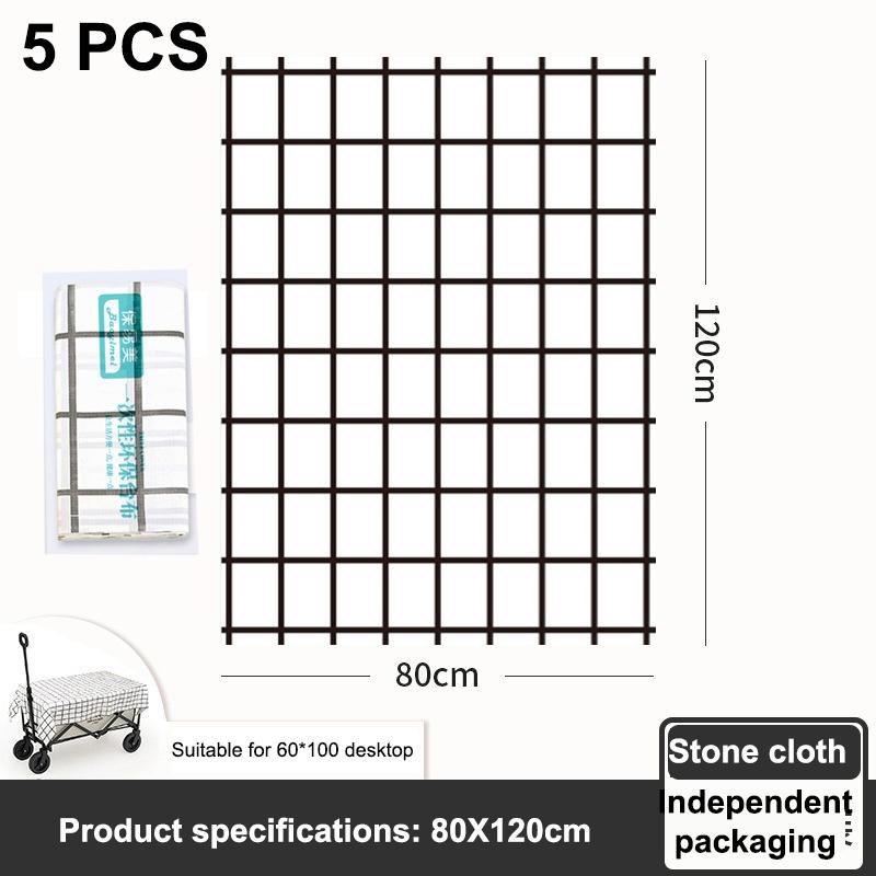 5pcs Disposable Waterproof Oil Proof Tablecloth Convenient For Outdoor Camping Thick Picnic Cushion Ring Protective Table Cloth