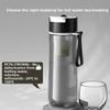 BPA Free Heat-resistant Tumbler Tritan Material Tea Cup with Filter Tea Separation Mug  Tea Brewing