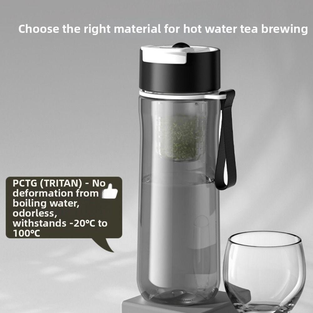 BPA Free Heat-resistant Tumbler Tritan Material Tea Cup with Filter Tea Separation Mug Tea Brewing