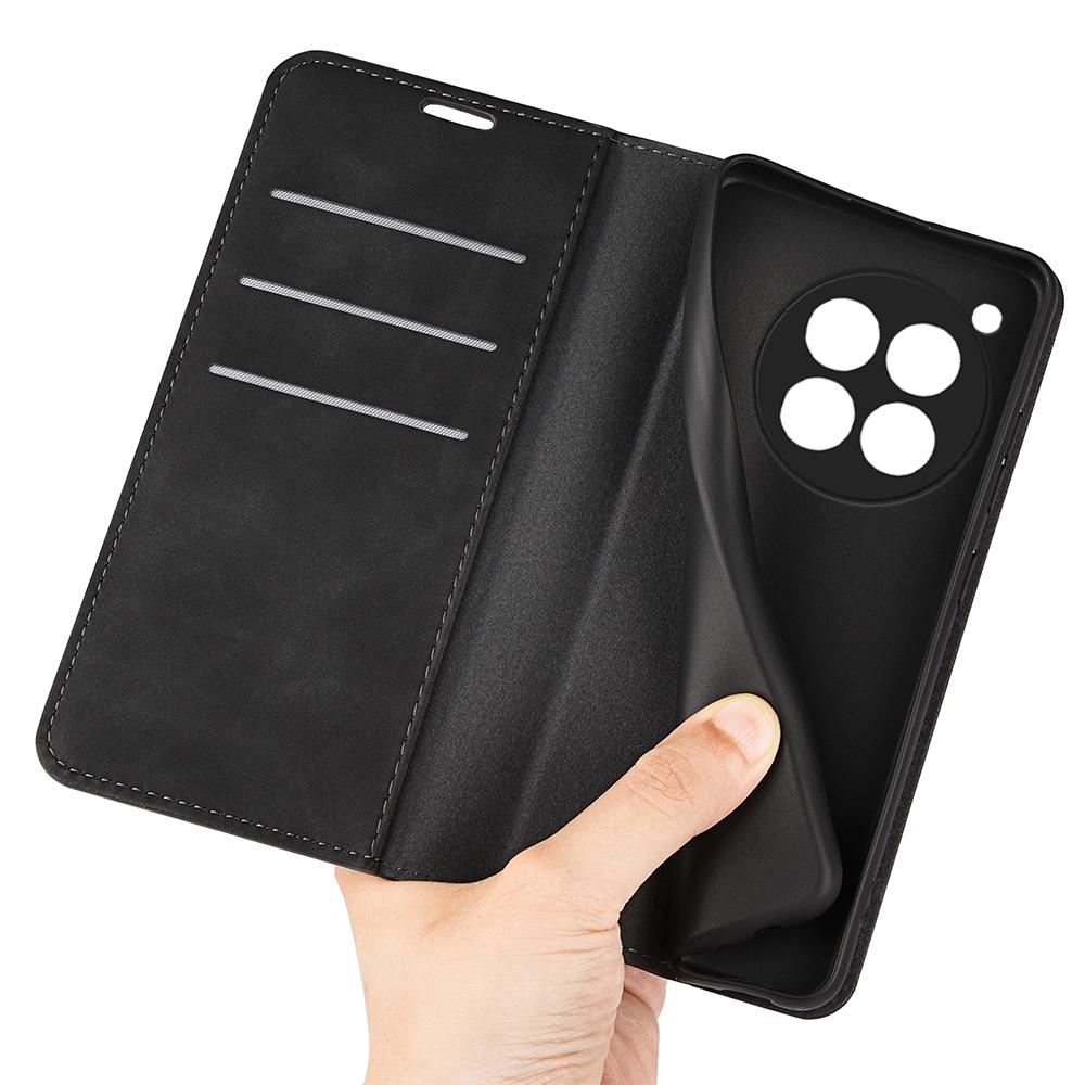For OnePlus 12 5G PU Leather Skin-touch Case Wallet Flip Phone Cover