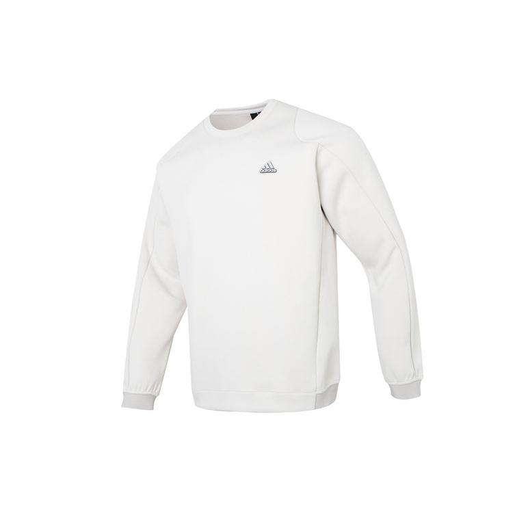 adidas Mikiny Pánské Bílé Kulatý výstřih Střední Běžný HY5842