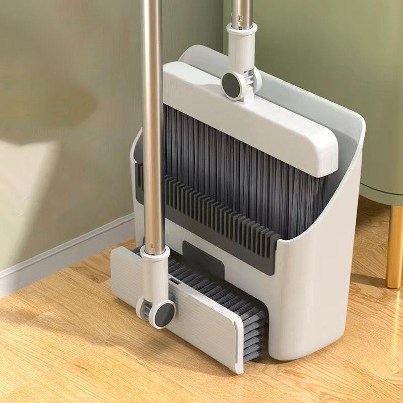 Soft-bristled Broom and Dustpan Set for Household Cleaning Complete Sweep Set with Broom, Dustpan, and Rubbish Shovel
