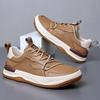 First Layer Cowhide Summer New Men's Casual Shoes Leather Breathable Men's Leather Shoes Sports Clown Shoes Men's Shoes