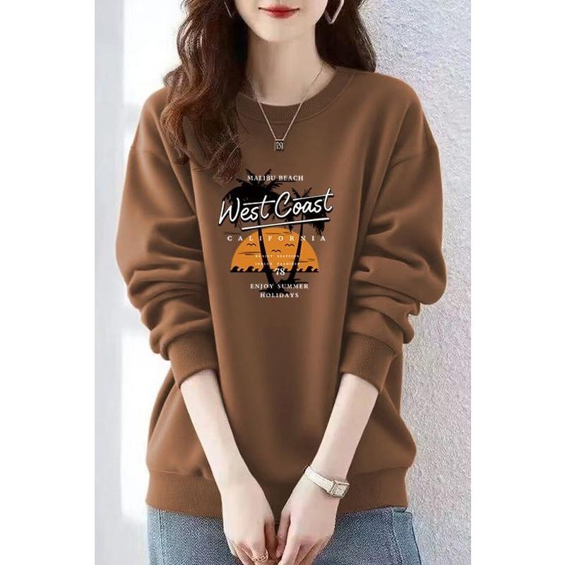 Fashion Sweatshirt for Women Autumn  New Thin Section High Quality Loose  Korean Style Casual Top