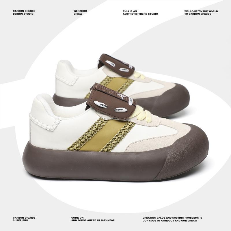 

Ретро-нишевая обувь для моральной подготовки, мужская, весна-лето 2025, новые туфли с лентой и пушистыми вставками, туфли на высокой платформе для пары Female code 36 белый