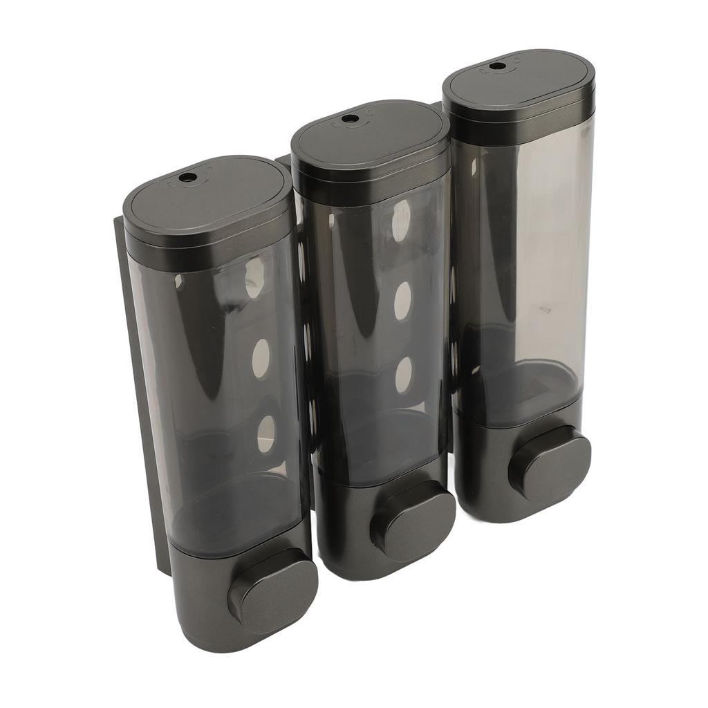 3 i 1 300 ml Trykk Flytende Såpedispenser Veggmontert Bad Dusj Sjampo Balsam