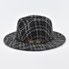 Women Elegant Fedoras Hats for Women 7CM Wide Brim Felt Jazz Hats Autumen Winter Wedding Party Dress Hat