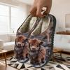 Highland Cow Print Cotton Slippers for Men & Women, Warm & Cozy for Autumn & Winter, Perfect for Couples at Home