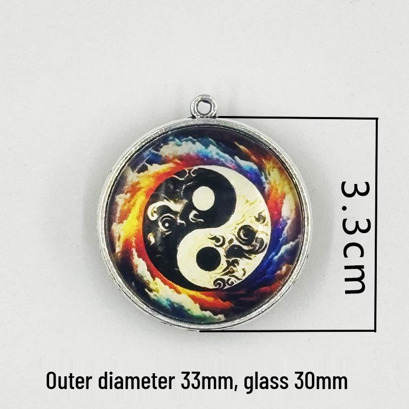 Double-Sided Red Wenchang Star Lord Pendant - Alloy Gold Exam Success Amulet