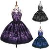 Medieval Women Renaissance Lolita Girl Lace Up Braces Dress Costume Cosplay