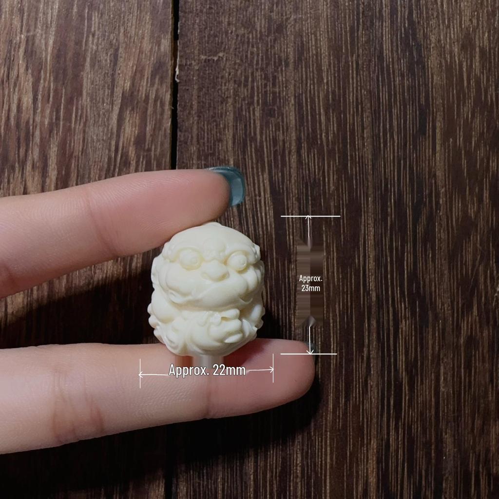 Pingente de Joia DIY Esculpido Branco Marfim: Acessórios Estilo Três Passos
