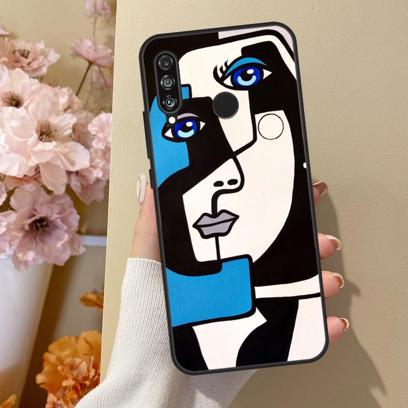 Abstract Portrait Art Painting For Huawei Nova 10 SE 9 3i 7i 8i 11i 12i Y73 Y90 Y70 Y72 Y61 Y91 P60 Pro P40 P30 Lite Case
