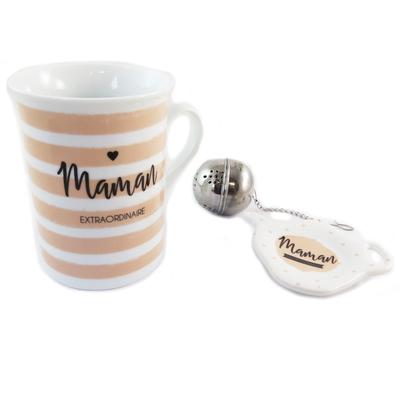 [Q0330] - 'Maman Extraordinaire' Tea Box Beige White