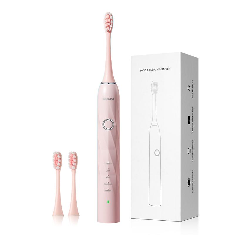 Black Cost -effective Oral Healthy Product High-quality 5 Modes Ultrasonic Electric Toothbrush Piano Process Design for Couple