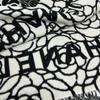 Chanel Camellia CC Mark Large Format Muffler Scarf Cashmere Black/White Unused