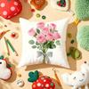 Beautiful Flowers Cushion Cover Soft Short Plush DoubleSided Printing Home Decor Machine Washable Pillow Case Gift