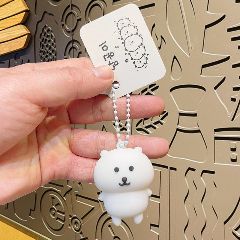 Kawaii PVC 3D Figure Keychain Cute Usagi Hachiware Ushachi Cartoon Pendant Bag Charm & Key Ring Party Birthday Perfect Gift
