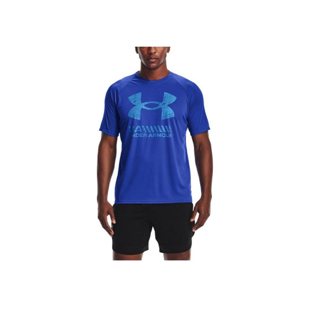 Under Armour UA Velocity Casual Προπονητικό Αναπνεύσιμο Μπλουζάκι Κοντομάνικο Ανδρικό Τοπ Μπλε 1363065-486