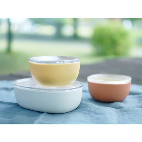 KINTO BONBO Lunch Bowl, 300ml, Blue-Gray, for Kids and Babies, Dishwasher Safe, Gift, Baby Shower Gift, 26446