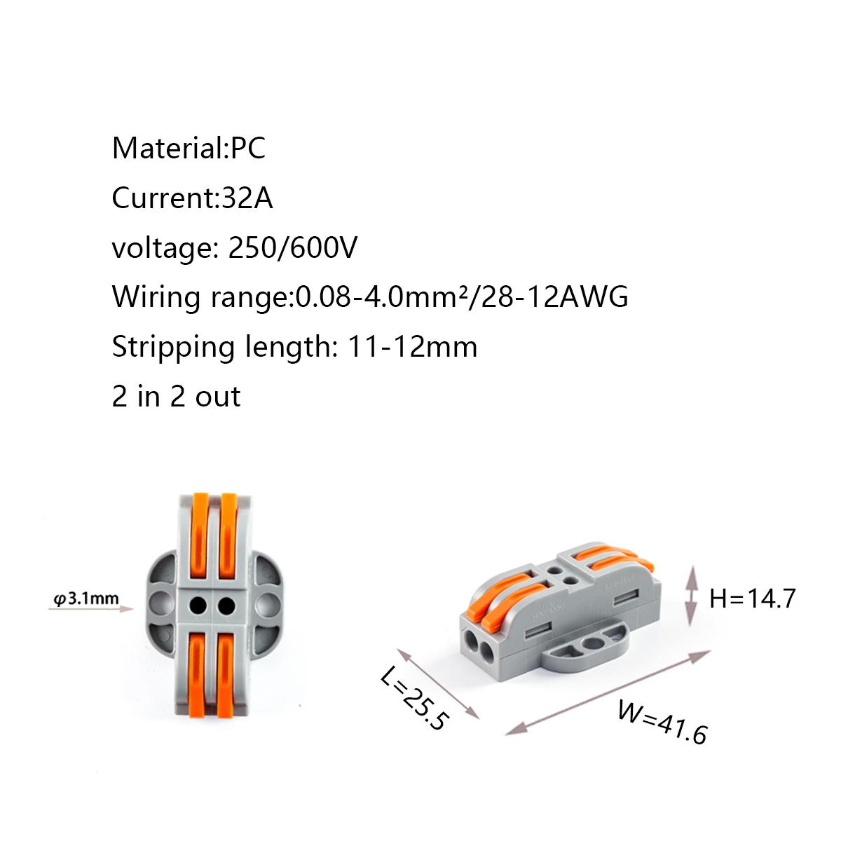 

Terminal Blocks 1 in multiple out Quick Wiring Connector 223-12 Universal Compact Electric Cable Splitter Push-in Can Combined B