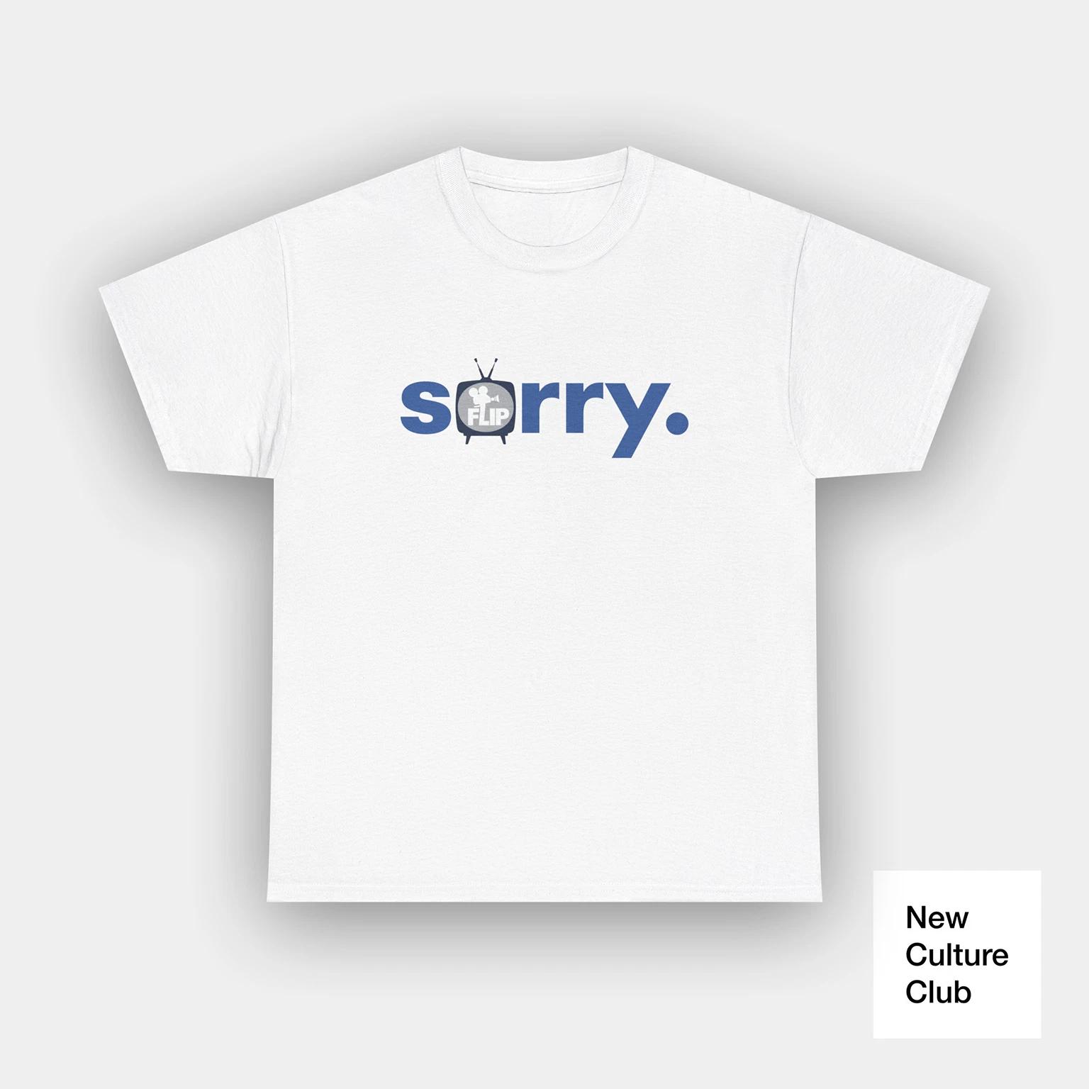 Flip Sorry Blue Skateboards Skate Classic Video 90s Premium T Shirt Print XXL