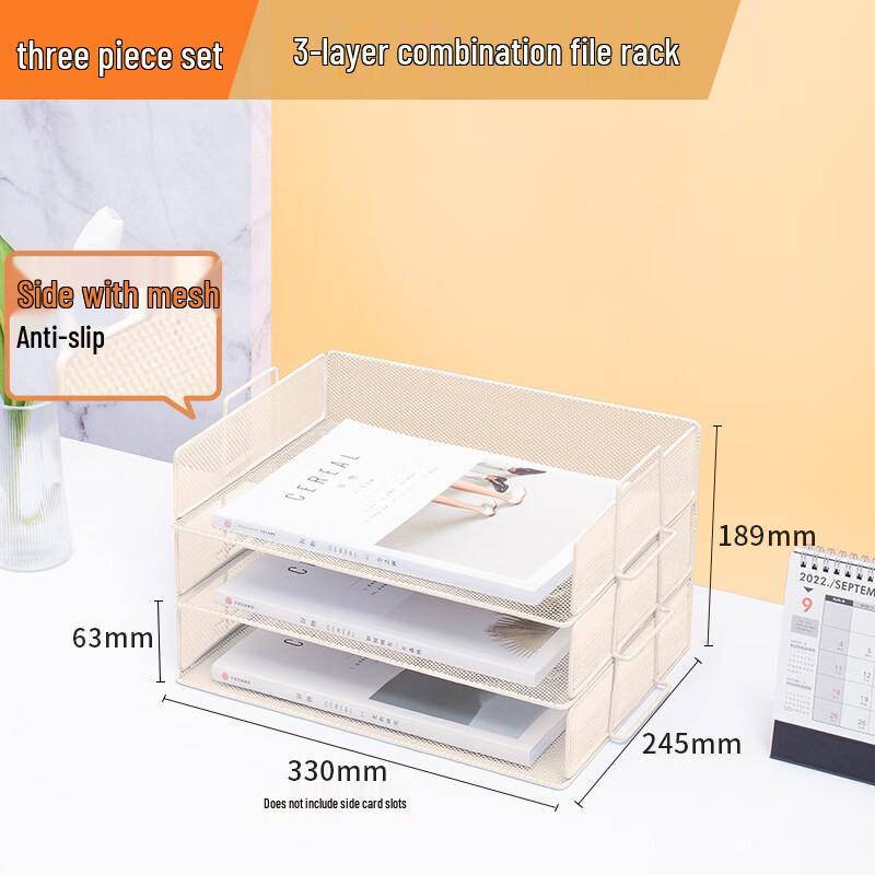 Handon 3-Tier Horizontal Metal File Rack