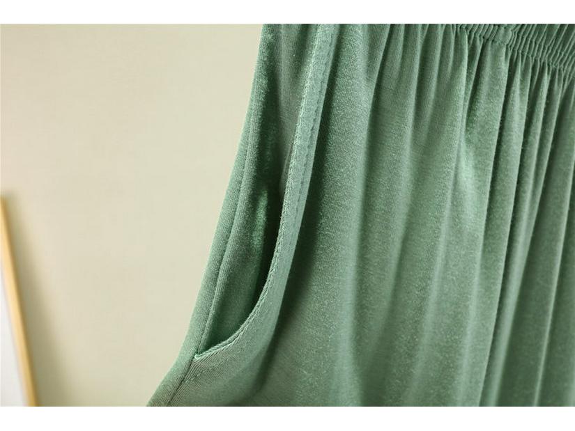 Pánské letní volné modální kalhoty - Lehké, všestranné, s vysokým pasem, široké pyžamové kalhoty s kapsami