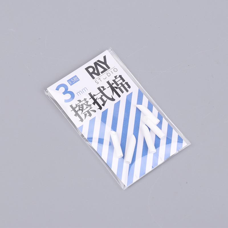 Metal Wiping Stick Seepage Cleaning Swab With Replace Wiping Cotton Tips For Model Hobby Panel Liner Cleaning Stick 5pcs 3mm