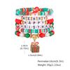 Christmas Series Stretch Bracelet Set, Stackable Colorful Beaded Elastic Bangle, Christmas Tree, Santa Claus, New Year Gift