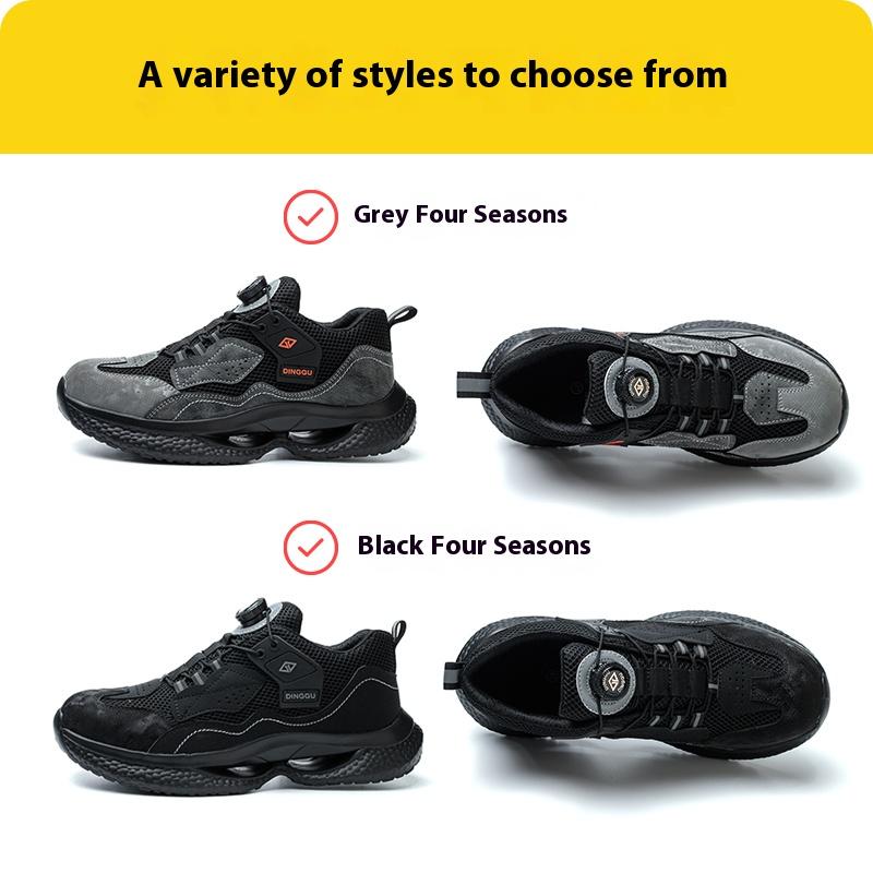 Lightweight Men Labor Protection Shoes Comfortable Safety Work Footwear Indestructible Anti Smashing Anti Nail Male Boots