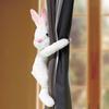 Tieback Curtain Bunny With Plush Doll For Childrens Room Window Decorations