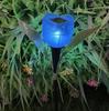 Garden Decoration Supplies Tulip Flower Shape LED Solar Powered Waterproof Tube Lawn Lights Standing Decor for Yard Outdoor