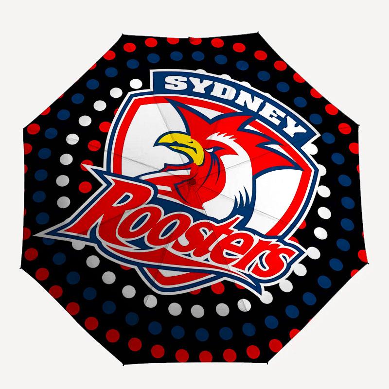 Sydney Roosters, Automatic Opening and Closing, 8 rib Structure Portable Umbrella, Suitable for Men and Women in All Seasons Perfect Gift