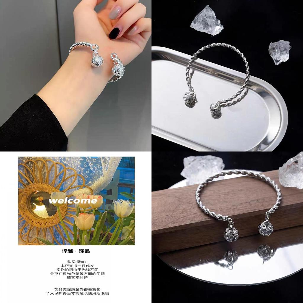 Stylish Alloy Bell Bangle For Women Fashionable Geometric Design Summer 2024