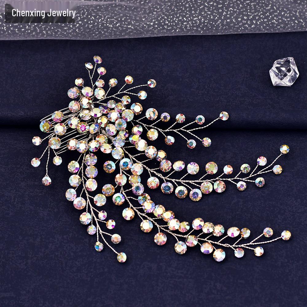 

Чэньсин Стразы Свадебное украшение для головы: Элегантный Свадебный Гребень для Волос Ручной Работы CP590