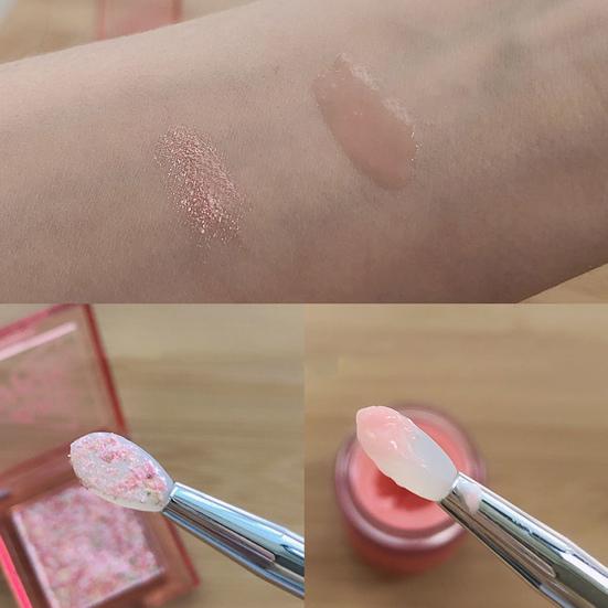 Yousheng Eyeshadow Brush Multifunctional with Lid Lightweight Silicone Lip Cosmetic Brush for Women