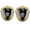 3D Metal Car Fender Body Emblem Shield Sticker Accessories Decor Valve Cap for Volkswagen VW Caddy GTI Bora Passat Touran Beetle