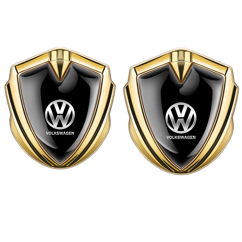 3D Metal Car Fender Body Emblem Shield Sticker Accessories Decor Valve Cap for Volkswagen VW Caddy GTI Bora Passat Touran Beetle