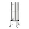 Gravity-fed Water Filter System, 8.52L 304 Stainless-Steel Countertop Water Filtration System, Reduces Lead and Up To 99% of Chlorine, W/ 2 Carbon