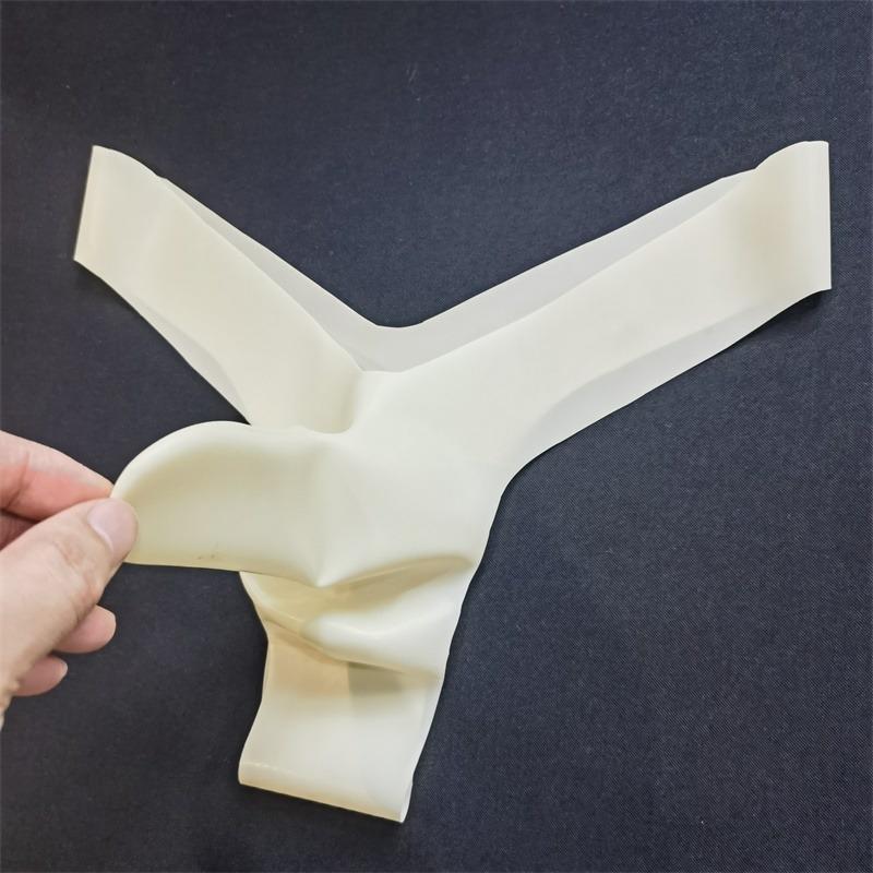 Elephant Nose Men's Latex Underwear Rubber Sexy Exotic Lingerie See-Through Thongs Ropa Interior Hombre Male Briefs Nightwear