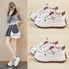 Spring dad shoes new female student platform sports running heightening casual shoes