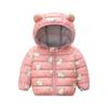 Baby Boy Hooded Lightweight Down Jacket Kids Girl Cartoon Dinosaur Zipper Coats Autumn Winter Warm Christmas Outerwear