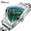 CHENXI Business Man Watch Unique Triangular Dial Luxury Luminous Quartz Waterproof Men's Watches Stainless Steel Strap